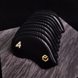 ep高尔夫铁杆套黑碳纹小巧贴合10只套装经典，款轻量耐用iron保护套