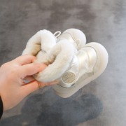 宝宝雪地靴女童毛毛鞋，冬季加绒保暖短靴1一2岁婴儿棉鞋软底学步子