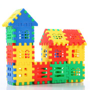 男孩儿童积木拼图益智拼装玩具大颗粒房子，动脑模型1-2岁智力开发