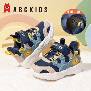 ABCKIDS童鞋男童鞋冬季宝宝学步鞋儿童运动鞋小童保暖加绒二棉鞋