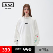 ISS BY INXX SPORTS 年白色卫衣男女套头袖口刷色