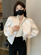高级感时尚百搭棒球服外套女短款春秋新款休闲宽松小个子夹克上衣