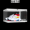GOTO声控发光收纳鞋盒AJ球鞋防氧化透明LED侧开亚克力网红鞋柜墙