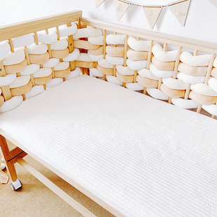 婴儿床床围麻花围栏软包防撞条，新生儿童床围拼接床靠装饰床上用品