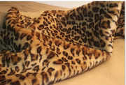 高档仿豹纹毛仿动物皮草布料，服装帽子包包车垫背景布装饰(布装饰)沙发地毯