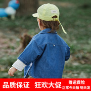 童贝童装2024春男女童牛仔，衬衫七分袖，外套卡通韩版儿童衣服