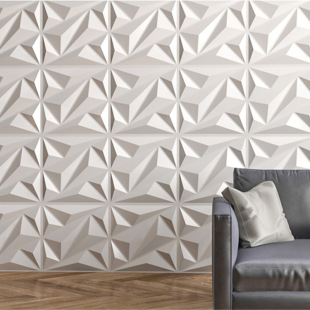 三维板电视墙3d立体浮雕板墙，贴自粘浮雕几何，形象直播间背景墙装饰