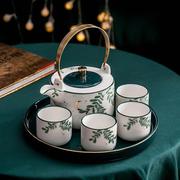 丽桑卓陶瓷轻奢茶具套装家用客厅，花茶茶壶茶杯，水具杯具水杯北欧带
