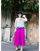 新绽放(新绽放)b063朵紫色纯亚麻吊带连衣裙，女春季无袖打底背心长裙