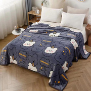 铺床珊瑚法兰绒毯床单人毛毯子(毛，毯子)毛巾被子，春秋薄款宿舍盖毯睡垫夏天