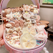 韩国可爱儿童发饰套装礼盒，公主发卡皮筋高颜值生日礼物宝宝首饰盒