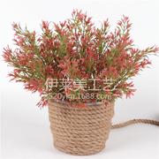 5叉菊花草仿真植物把束室内家居塑料花假花，插花装饰小麦穗水草定