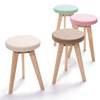 实木凳子圆凳餐凳休闲椅家用创意皮凳韩式梳妆凳化妆凳小圆凳矮凳