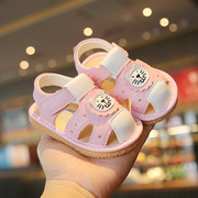 宝宝包头叫叫凉鞋2023春夏女孩-2岁婴幼儿女宝宝学步鞋