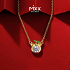 mixx925银原创生肖虎钱袋项链女小众设计锁骨链礼物