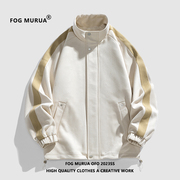 fogmurua麂皮绒外套，男秋冬季潮牌宽松休闲棒球服夹克外套