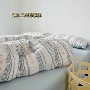 法式复古全棉色织提花水洗棉四件套纯棉床单被罩双人床上用品1.8M