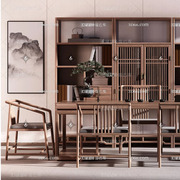 禅意中式实木家具茶几泡茶桌新中式办公室茶桌椅组合家具全屋定制