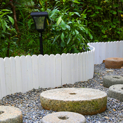 防腐木栅栏庭院围栏户外隔断小花园布置白色花坛菜地挡土菜园篱笆