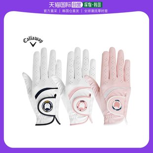 韩国直邮callaway卡拉威高尔夫手套女款海军蓝色，舒适潮流简约户外