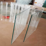 波纹玻璃弧形人造板异型，组合热弯玻璃茶几玻璃铁艺，书桌有抽屉圆弧