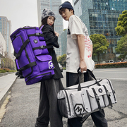 旅行包大容量行李包双肩(包双肩)背男出差旅游手提包女学生住校衣服收纳包