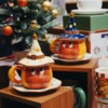 星星人正版联名手绘可爱立体杯圣诞礼物创意，陶瓷杯碟套装礼盒