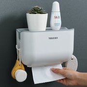 卫生间纸巾盒防水免打孔厕所，抽纸厕手纸盒卫生纸置物架创意卷纸盒
