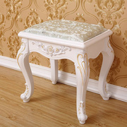 梳妆台椅子欧式公主美式卧室，化妆凳子软面坐垫木质家用小方凳登子