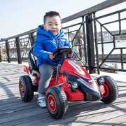 新儿童(新儿童)电动车双驱四轮卡丁车遥控玩具电动汽车可坐男女宝宝充气轮
