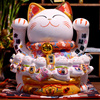 招财猫摆件日本正版，超大号存钱储蓄罐，公司店铺开业发财猫