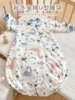 新生婴儿秋冬夹棉睡袋宝宝襁褓防惊跳可拆袖儿童一体式加厚防踢被