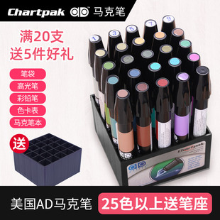 进口美国AD马克笔油性 chartpak ad marker单支套装自选 动漫景观建筑室内园林手绘设计马克笔ad