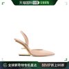 香港直邮潮奢fendi芬迪女士fendi鞋跟，脂粉色高跟鞋