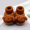 冬季婴儿鞋0-1岁高帮加绒保暖软底学步鞋棉鞋新生儿布鞋6-12个月
