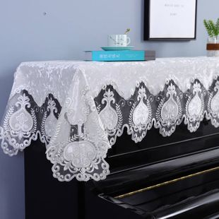 欧式钢琴罩半罩金丝绒钢琴，盖布蕾丝钢琴，巾钢琴凳套田园钢琴防尘罩