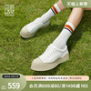 莱尔斯丹春夏Y系列时尚休闲系带厚底低帮女板鞋4T53402