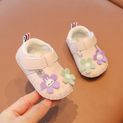 一岁女宝宝学步鞋软底6到12个月婴儿鞋子春秋款婴幼儿公主鞋防滑8