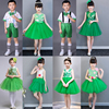 儿童礼服公主裙女童，蓬蓬裙小主持人绿色，长袖演出服幼儿园表演裙子
