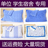 学生宿舍纯棉枕巾一条纯蓝色枕巾旅馆，宾馆单人枕用枕头毛巾