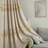 欧式窗帘现代简约轻奢客厅高档大气，卧室棉麻遮光成品落地窗定制