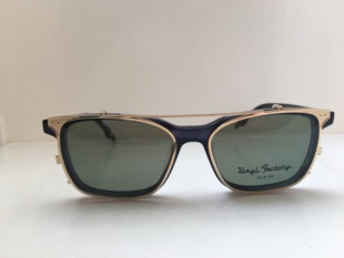 Vinyl Factorty All Sopp 透明深蓝色板材框眼镜 套镜夹片太阳镜