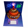 弹出式祝福吹蜡烛折叠卡片，生日蛋糕3d立体纸雕贺卡音乐灯光圣诞节