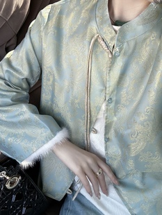 新中式国风画梅四季外套双面，穿琉璃重磅桑，蚕丝提花时髦年轻女