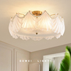 法式贝壳珍珠吸顶灯卧室奶油风主卧房间灯现代简约玻璃温馨灯饰