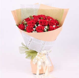 鲜花速递同城配送19朵红玫瑰北京哈尔滨沈阳南京上海花店送货上门