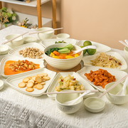 年夜饭拼盘餐具组合盘子菜盘家用奶油，风碗盘筷过年团圆桌碗碟套装