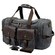 大容量旅行包男士休闲袋耐磨帆布，手提单肩斜挎包，旅游行李包登机(包登机)包
