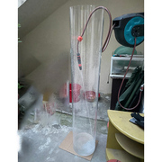桶圆柱桶透明展示长超防水塑料桶深水测试细型水桶加高特大大号形