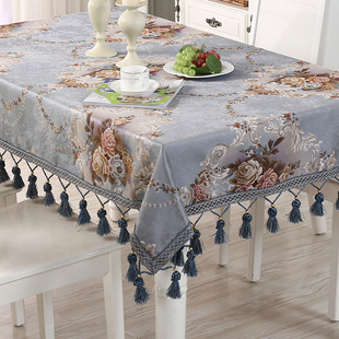 奢华高档欧式茶几桌布长方形圆桌布，餐桌布布艺，盖布台布轻奢高级感